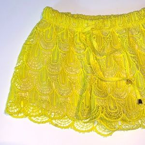 Yellow Lace Shorts